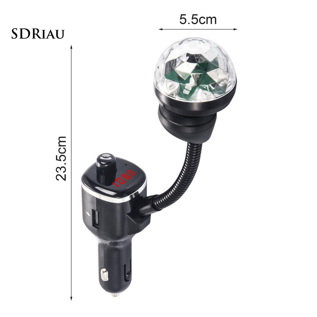 *QCDZ* Car Bluetooth Player 3 USB Quick Charge ABS Car Charger with Ambient Light for Auto