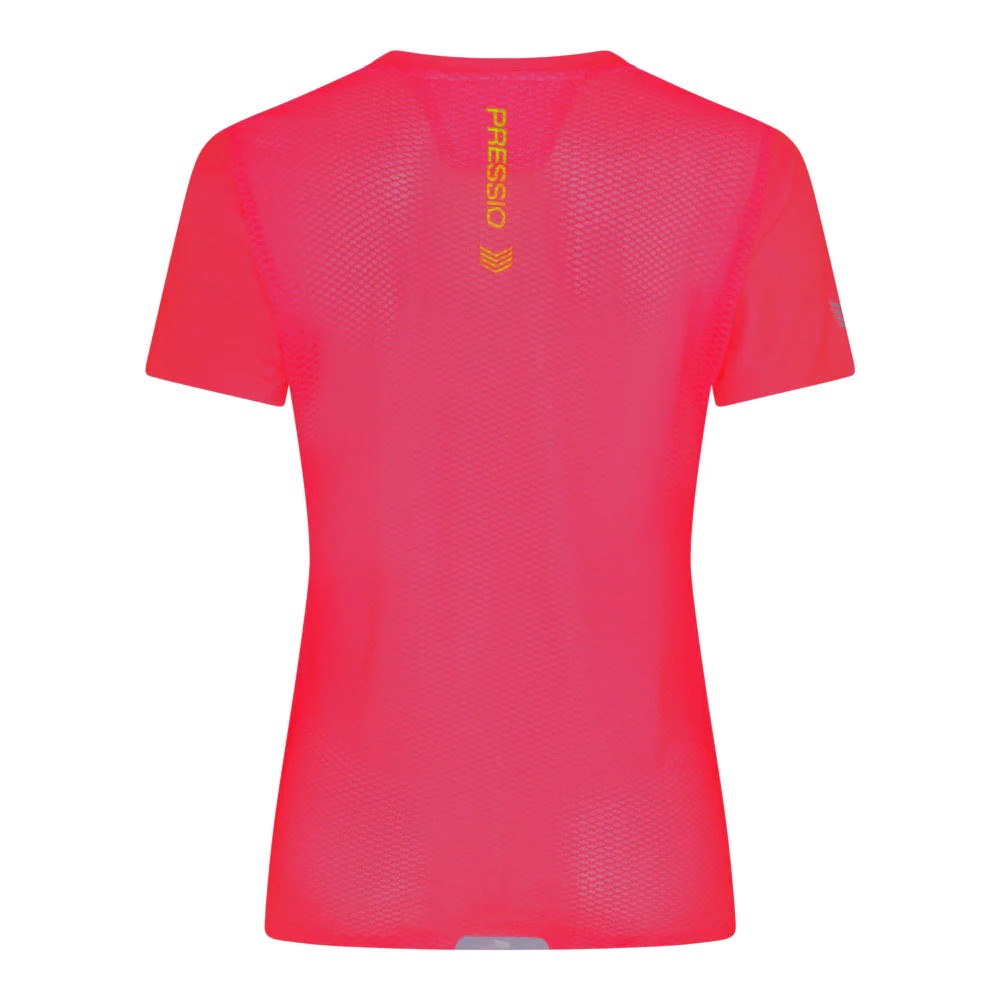 Áo Thun Chạy Bộ Nữ Ngắn Tay Pressio - Women’s  Elite S/S Top - Hot Pink/ Lime