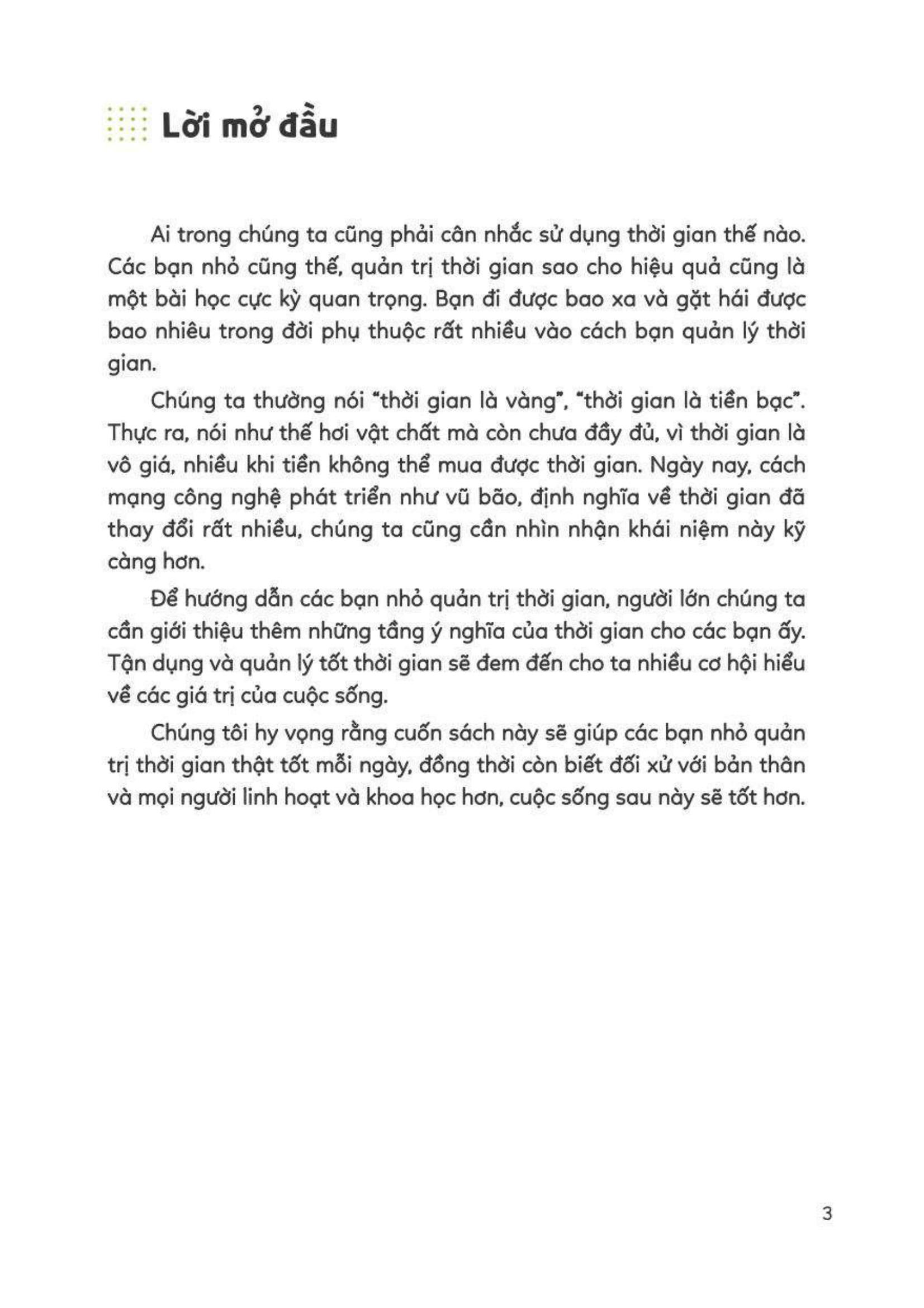 Sách - Tự Lập Từ Tiểu Học - Quản Trị Thời Gian