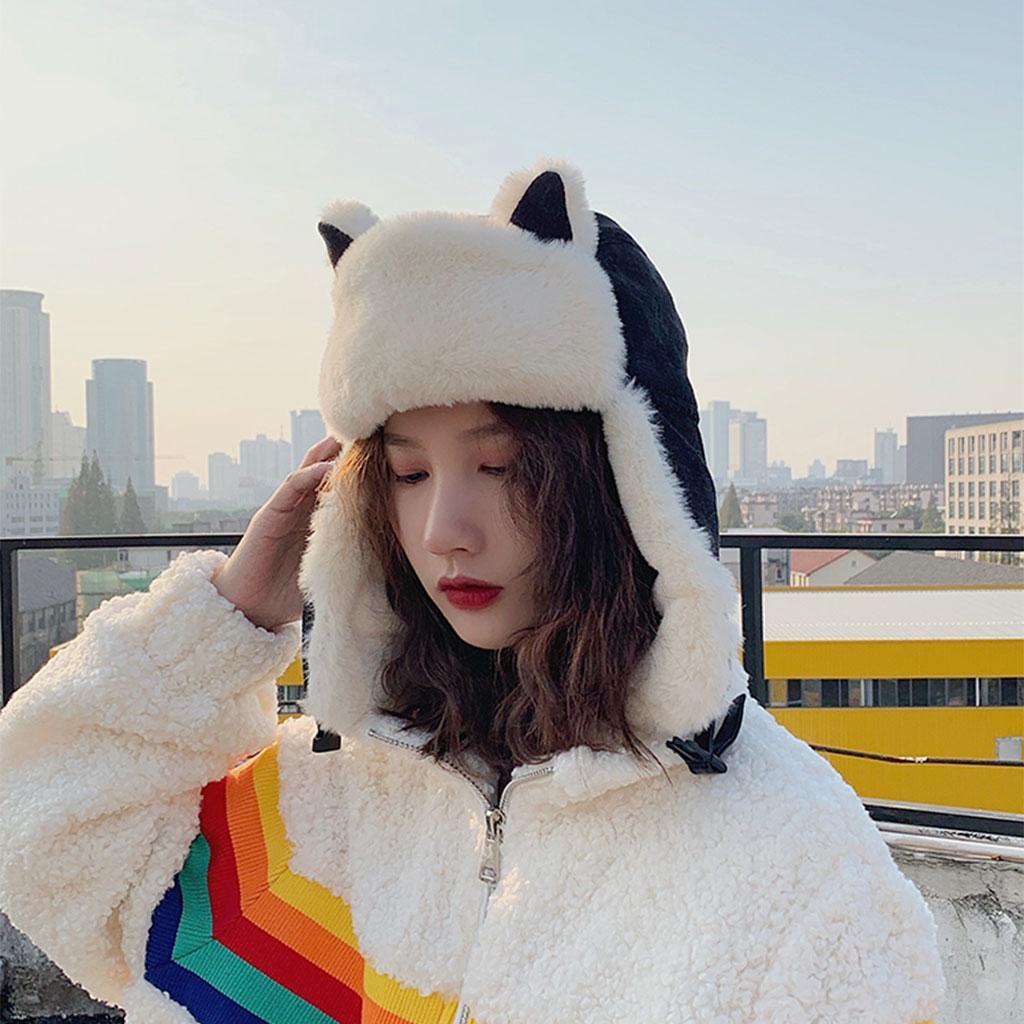 Winter Trapper Bomber Hat Windproof Ushanka Snow Men Hat for Hiking