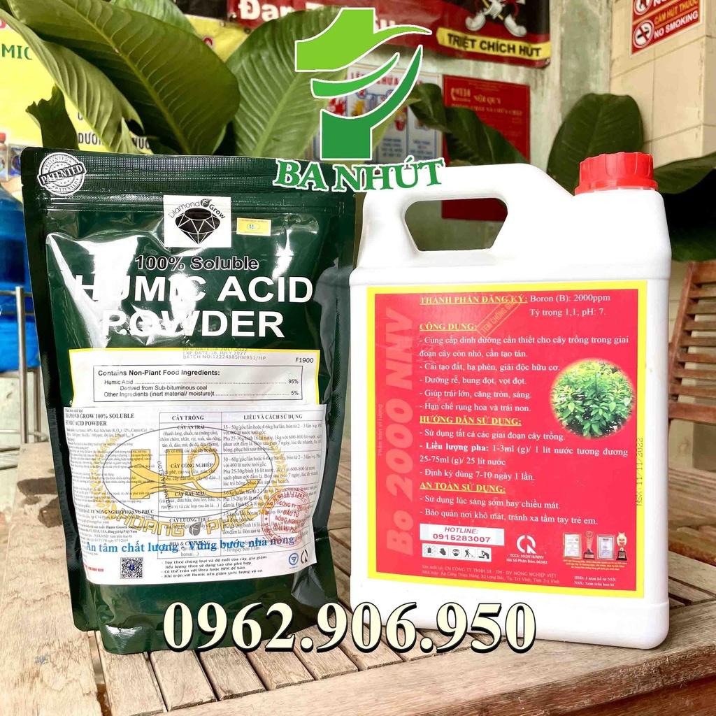 Combo HUMIC MỸ 1kg (dạng miểng) Và HUMIC RICH RONG BIỂN 5 Lít– Dưỡng Cây Khỏe, Ra Rễ Cực Nhanh, Đâm Chồi Mạnh