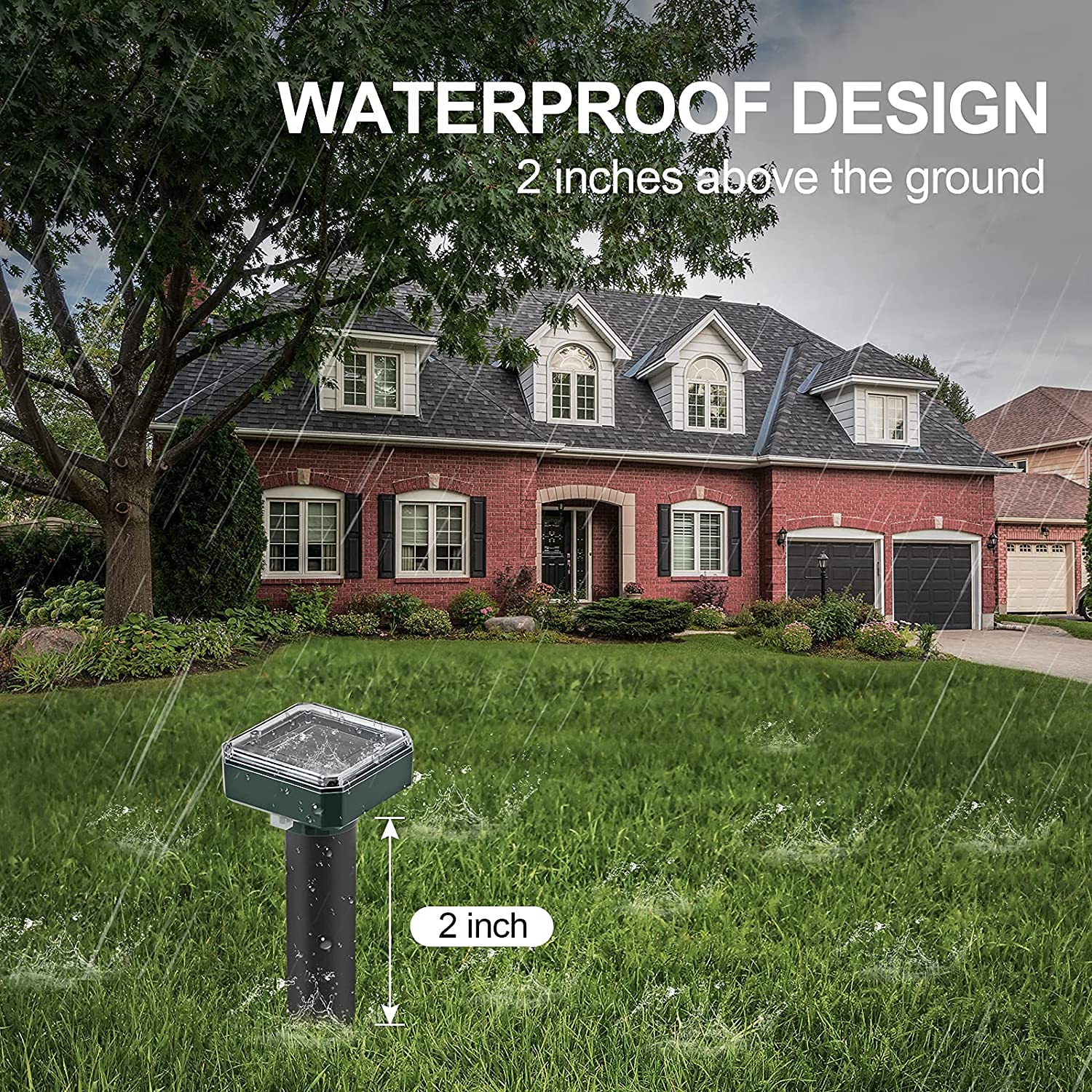 Bộ 2 cái máy đuổi chuột ngoài trời Outdoor Ultrasonic Snake Repellent