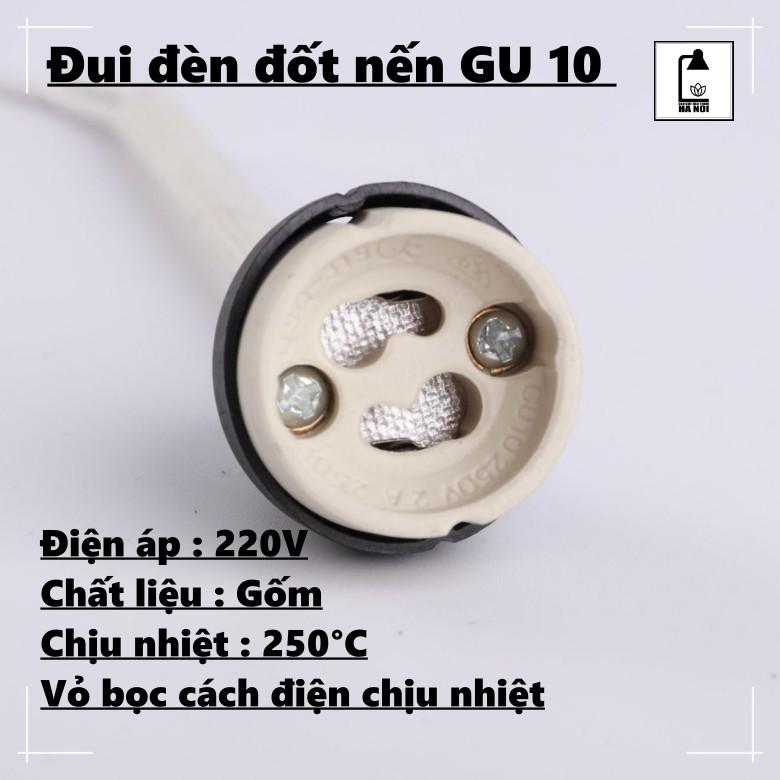 Đui đèn đốt nến GU10 - Cao cấp có vỏ bọc cách nhiệt