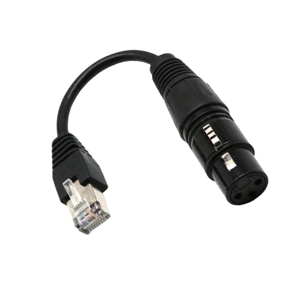 2X 1pc 15cm 3 Pin Female XLR to Male Network Connector for Strips