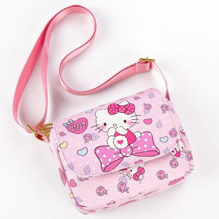 Hoạt Hình Túi Xách Thời Trang Mới Hello Kitty Túi Nữ Da Đeo Chéo Túi Đeo Vai Cinnamoroll Dây Kéo Túi Đựng Điện Thoại