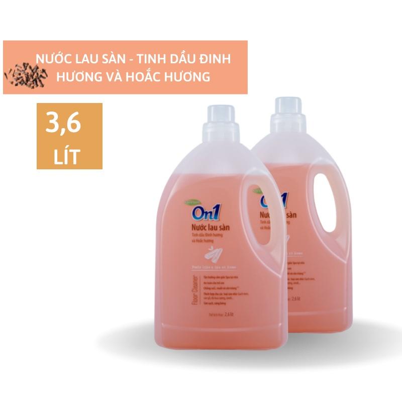 Nước lau sàn On1 tinh dầu Đinh hương và Hoắc hương 3,6L LH301 - Sàn sạch, sáng bóng