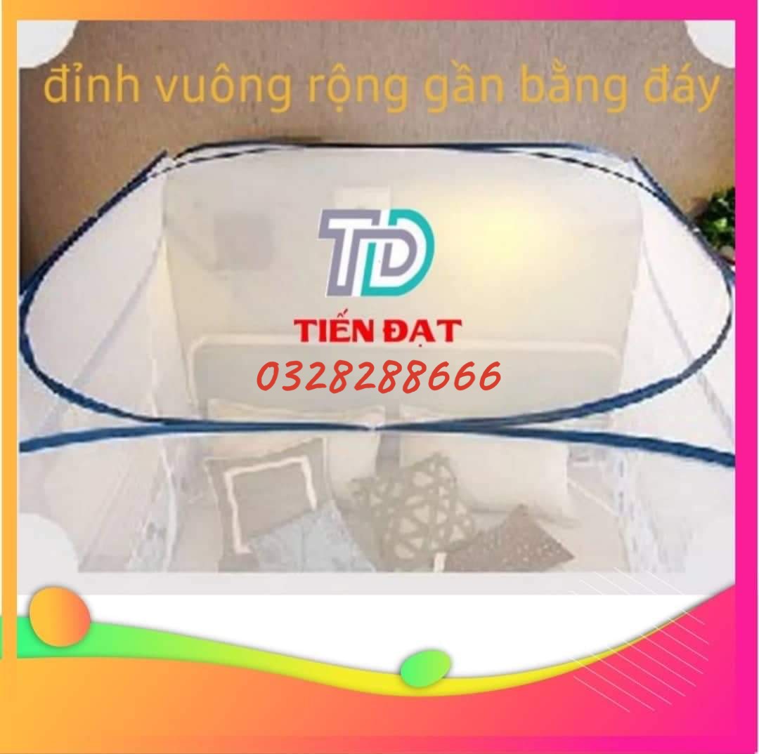 Màn đỉnh vuông- Màn chụp tự bung đỉnh vuông cao cấp chống muỗi hiệu quả