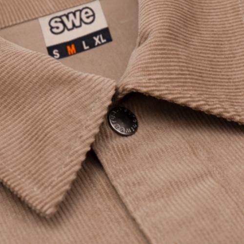 SWE - Áo sơ mi unisex SIGNATURE CORDUROY JACKET  vải nhung sợi dài tay thêu chữ