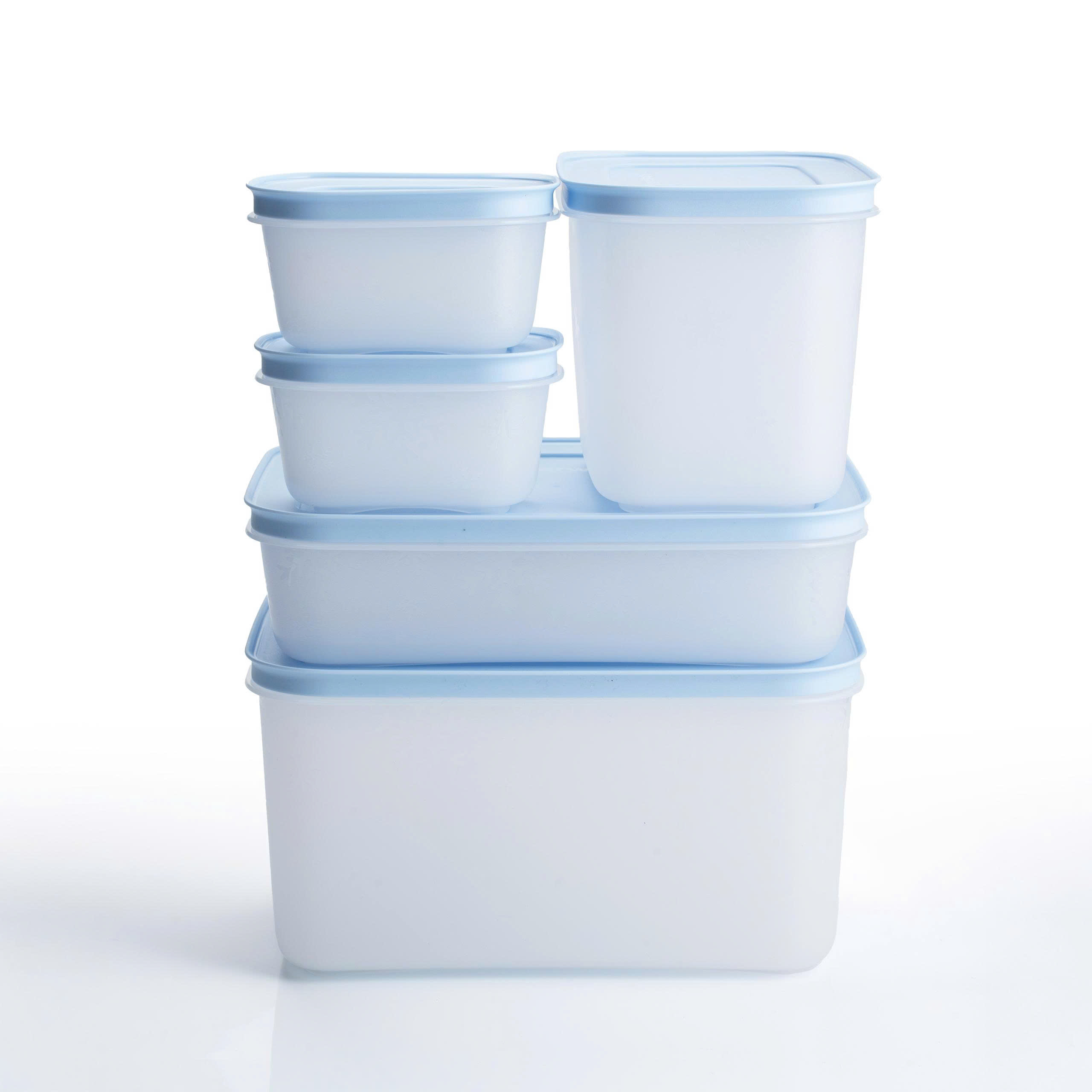 Bộ 5 hộp đựng thực phẩm Tupperware trữ đông Gen II 170ml, 1L, 1L1 và 2L5
