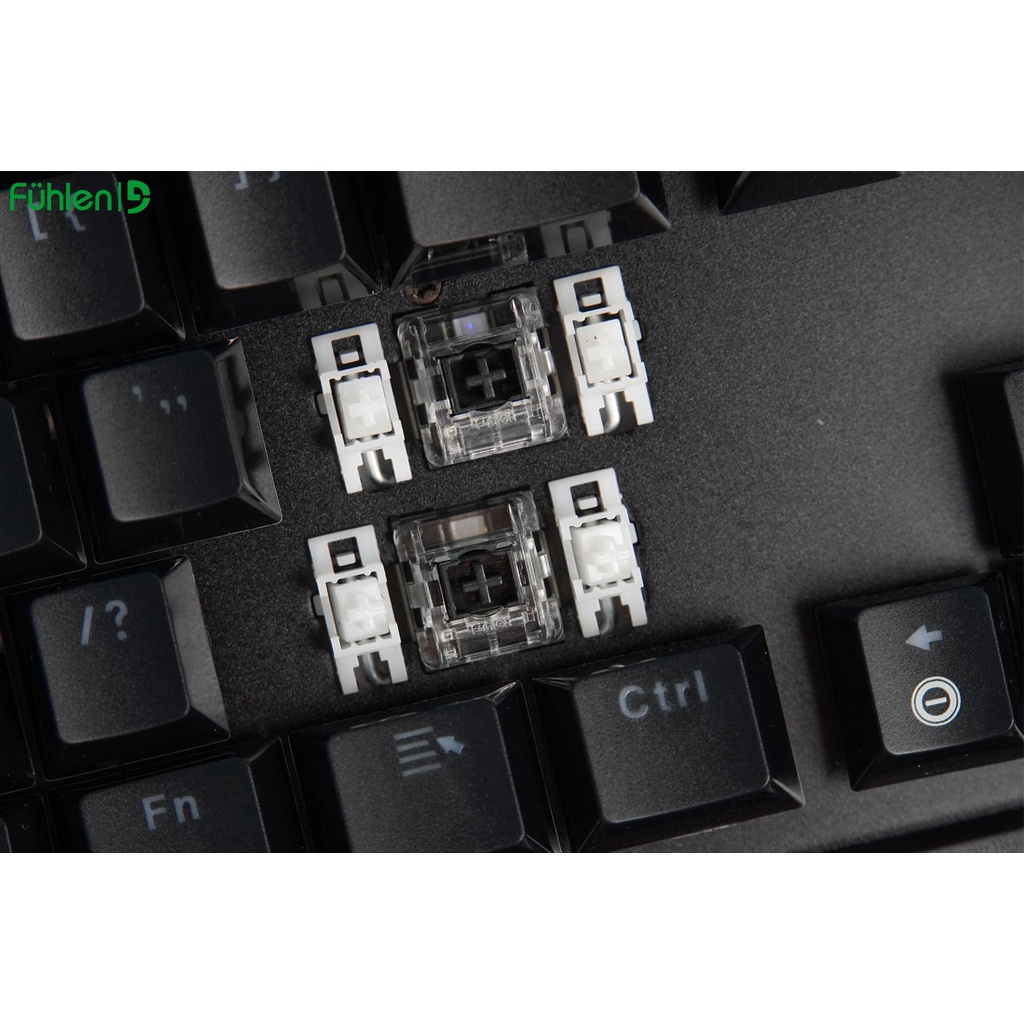 Bàn phím cơ gaming Fuhlen S Subverter đèn led RGB - Blue Switch Black - Chính hãng - Có tem Ninza chống hàng giả- Hàng Chính Hãng