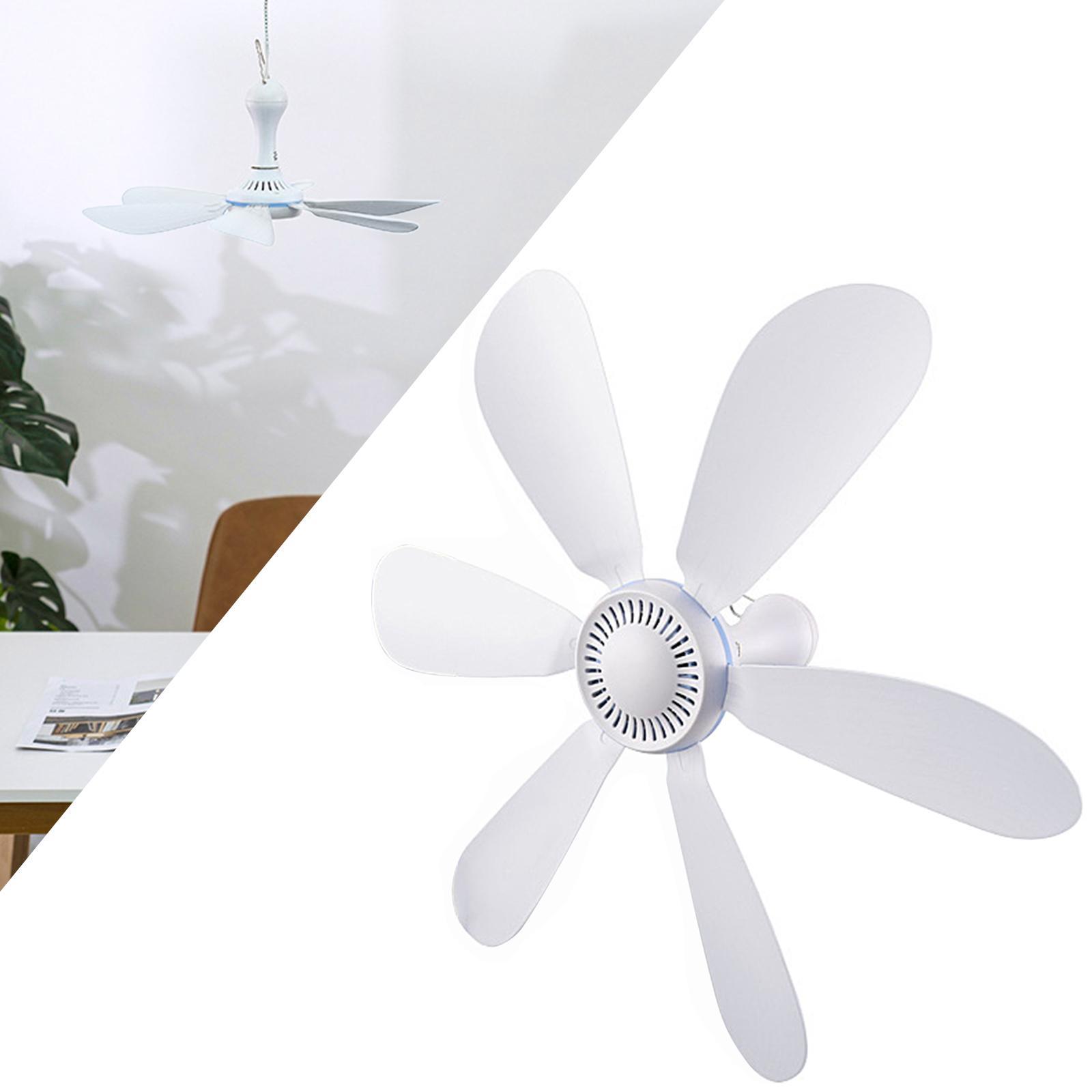 2Pcs Portable Mini USB Ceiling Fan USB Power Hanging Fan Air Circulator Quiet