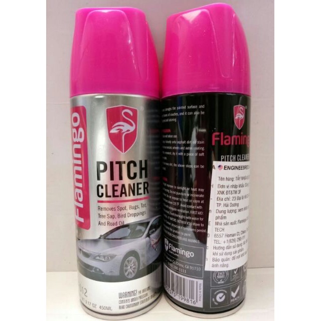 Xịt tẩy nhựa đường, tẩy băng keo 3M, tẩy keo dính Pitch Cleaner - Flamingo F012