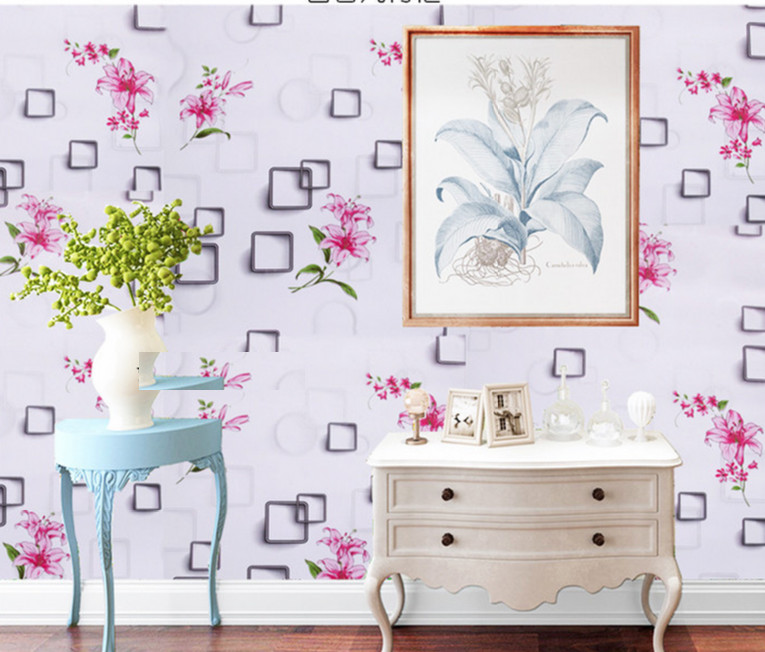 GIẤY DÁN TƯỜNG KHỔ 45CM X 10M Ô VUÔNG HOA