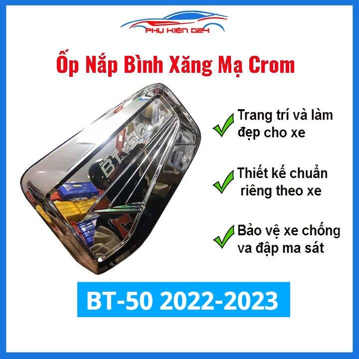 Ốp nắp xăng BT-50 2022-2023 mạ crom bảo vệ chống trầy trang trí ô tô
