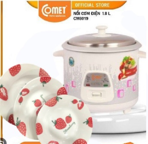 Nồi cơm điện nắp rời 1.8L COMET - CM8019 - Hàng Chính Hãng