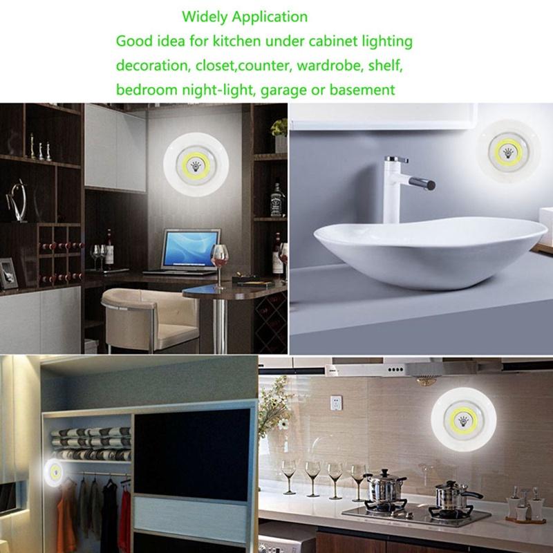 Đèn Led 3w Siêu Sáng Điều Khiển Từ Xa Tiện Dụng Cho Phòng Ngủ / Nhà Bếp