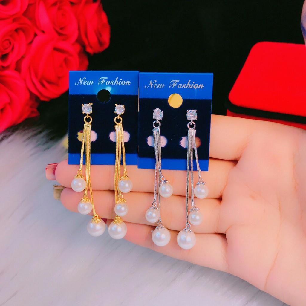 Bông tai nữ mạ vàng 18k cao cấp EKPM68