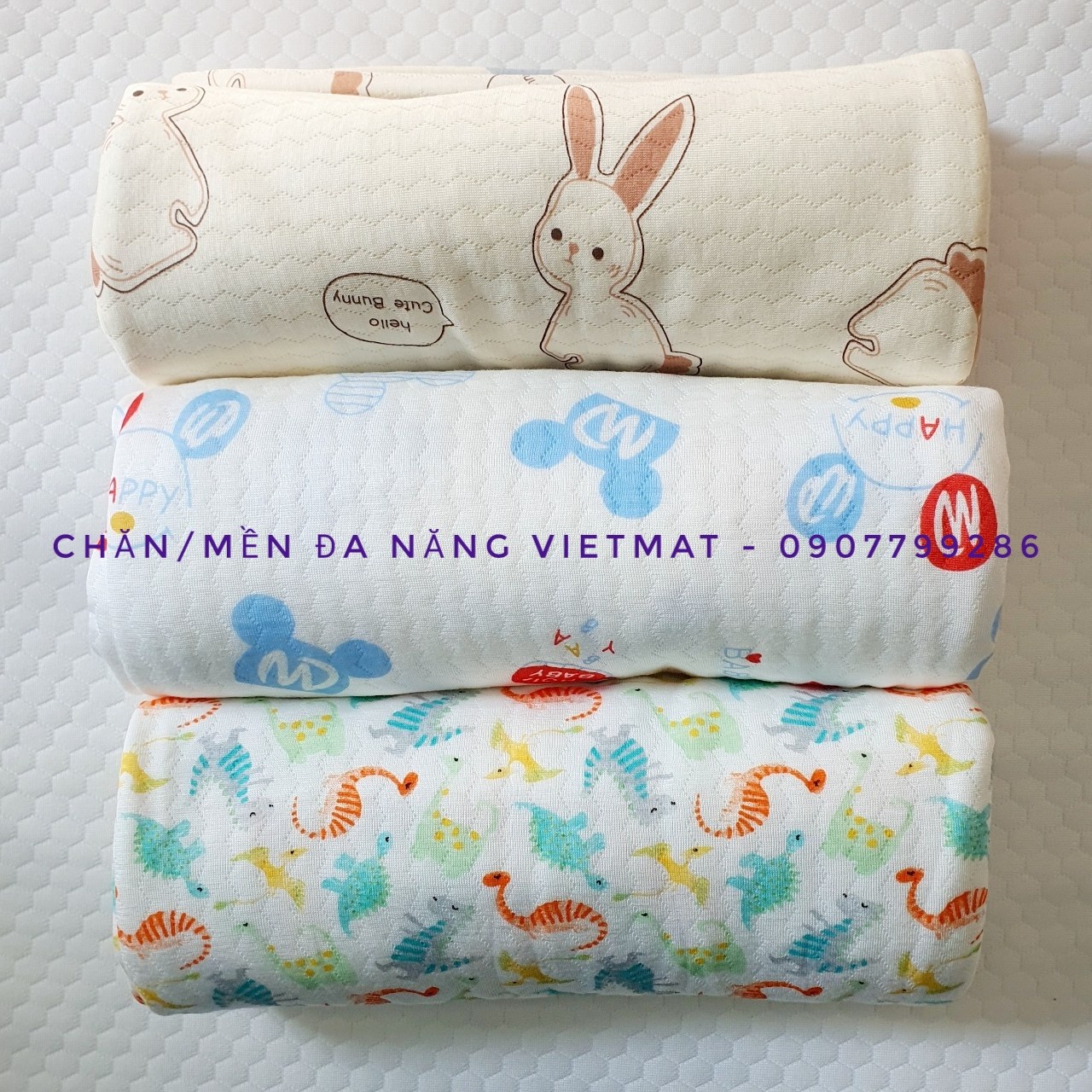 Chăn đắp trẻ em sợi tre organic Vietmat mềm mịn, ấm áp và kháng khuẩn cao