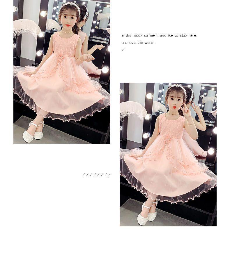 DONGSHOP Cô gái mùa hè đầm 2023 trẻ em tây mùa hè đầm công chúa váy cô gái mùa hè đầm