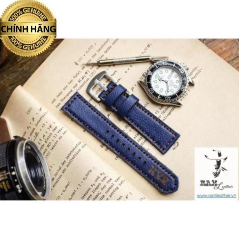 DÂY ĐỒNG HỒ DA BÒ THẬT XANH NAVY – RAM CLASSIC 1958 CHÍNH HÃNG