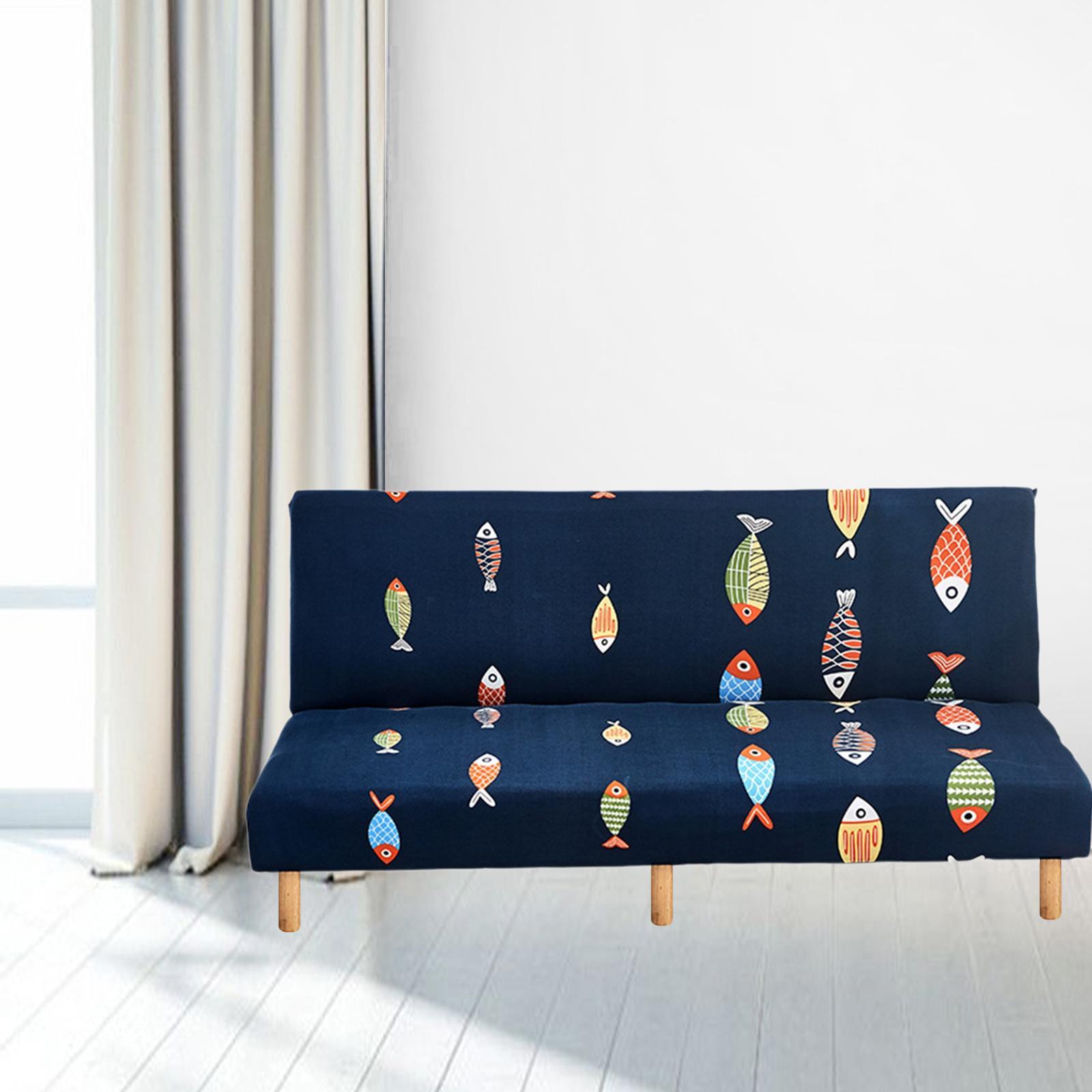 Armless Sofa Cover Furniture Protector Stretch Sofa Slipcover for Bedroom Color