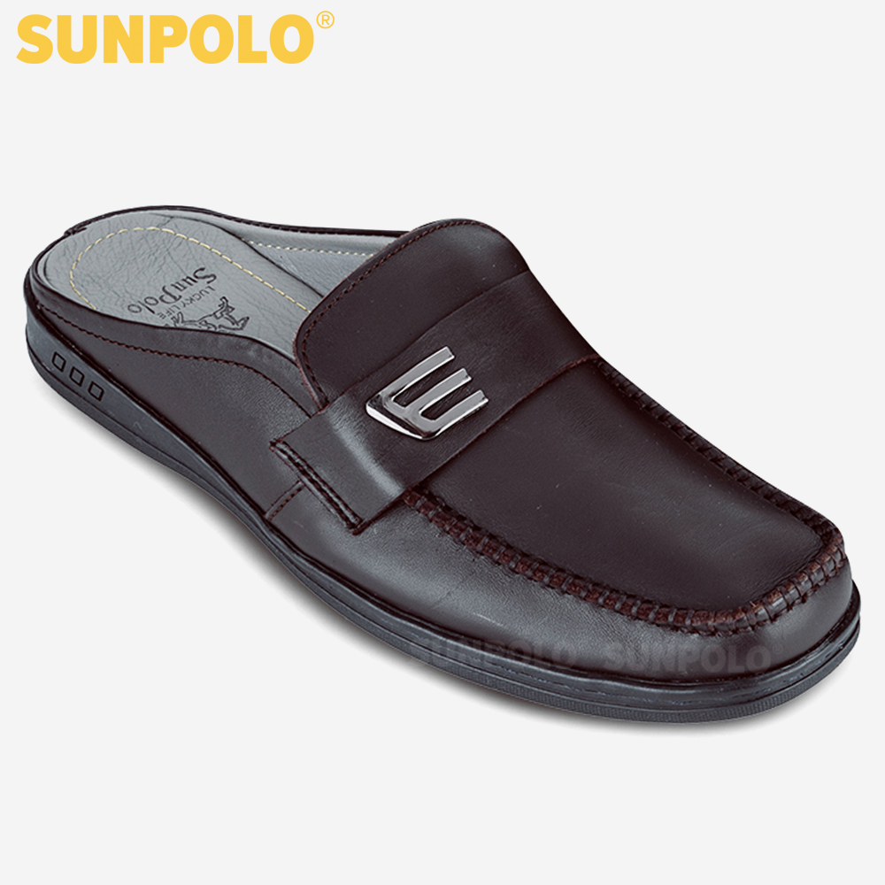 Dép Sục Sapo Nam Da Bò SUNPOLO SPO195