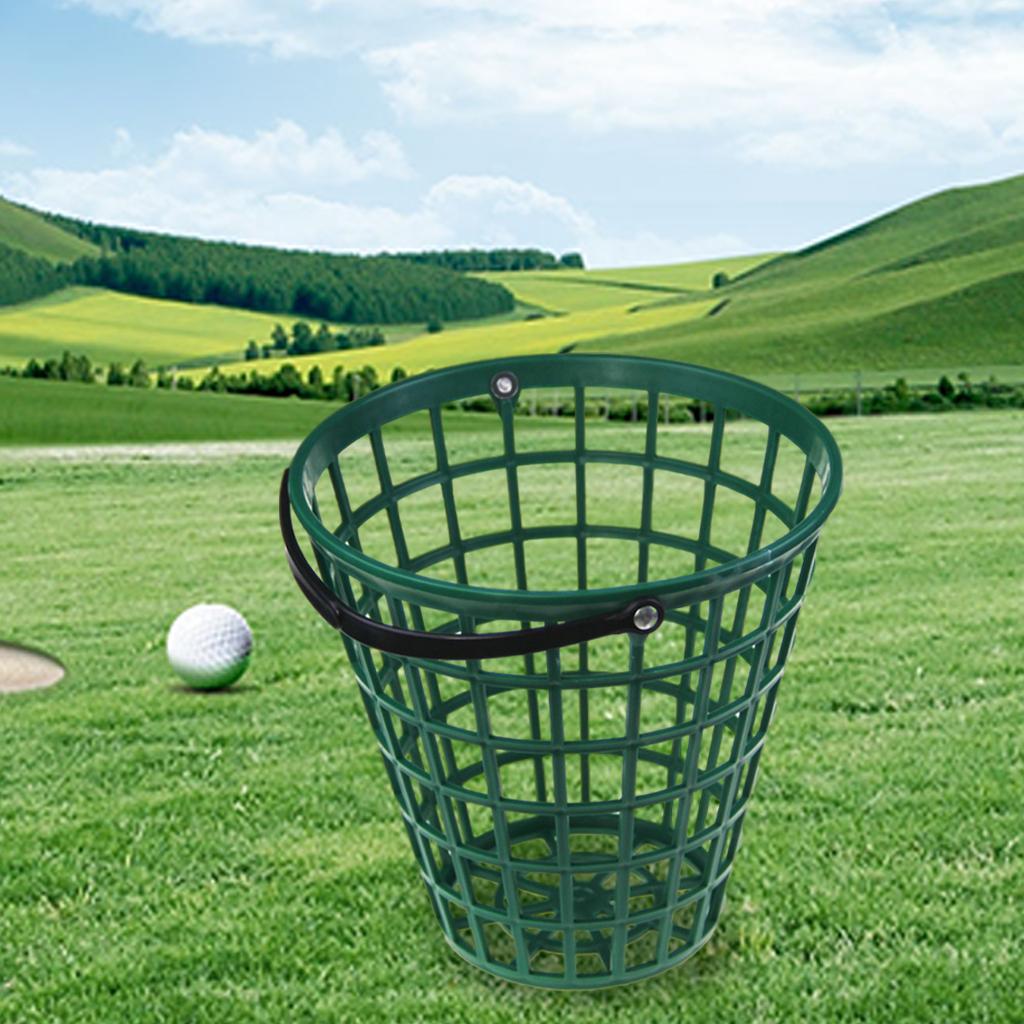 Outdoor Golf Ball Basket Container Golfball Bucket Hold Up to 75 Balls