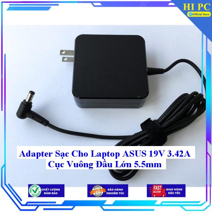 Adapter Sạc Cho Laptop ASUS 19V 3.42A Cục Vuông Đầu Lớn 5.5mm - Hàng Nhập khẩu