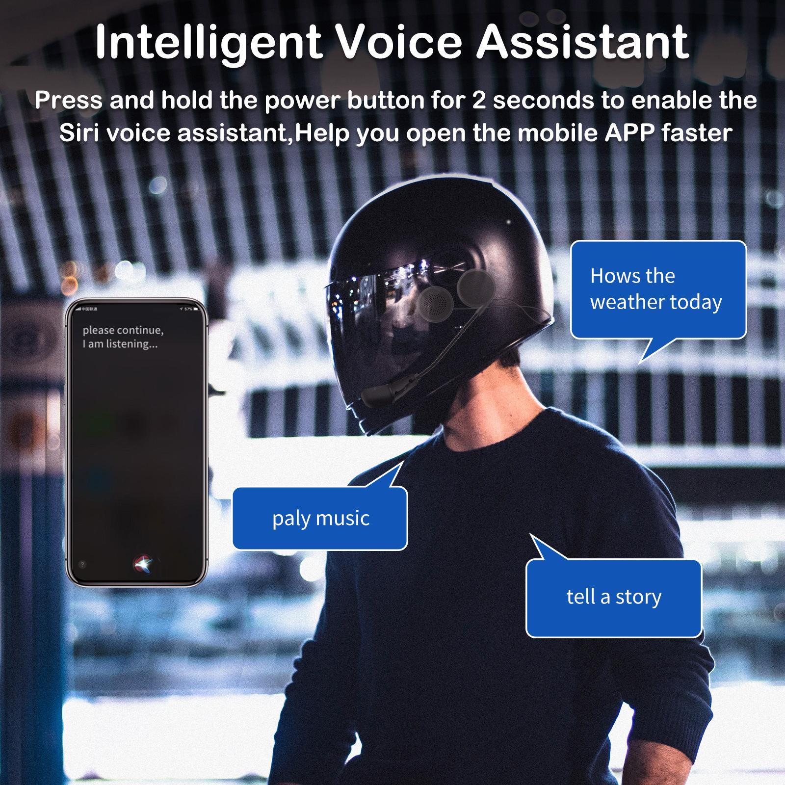 Motorcycle  Bluetooth Headset 1 Pair for Smartphone