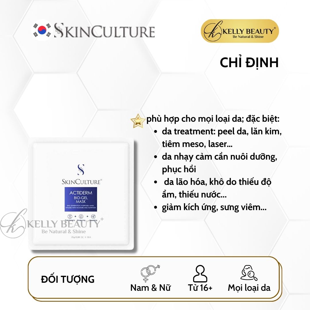 Actiderm Bio-Gel Mask Skinculture - Mặt Nạ Sinh Học Phục Hồi Làn Da Sau Treatment | Kelly Beauty