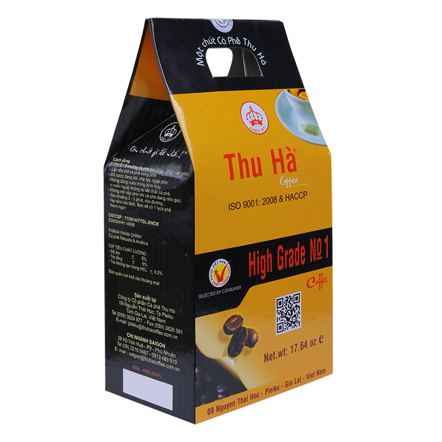 Cà Phê Bột Cao Cấp Số 1 Thu Hà (500g / Hộp)