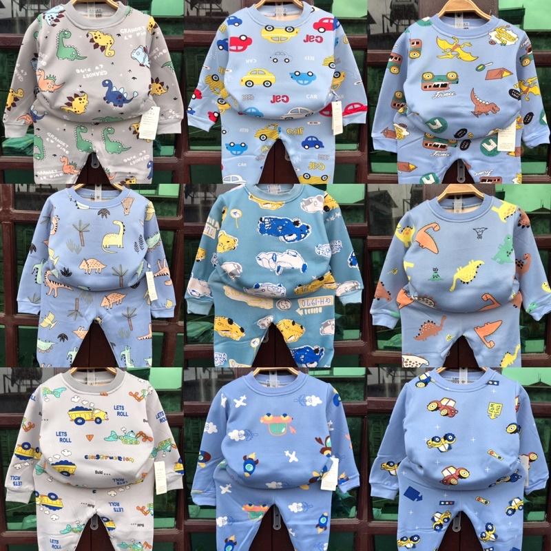 Bộ nỉ lót lông vàng hàng quảng châu cho bé trai bé gái từ 7-15kg