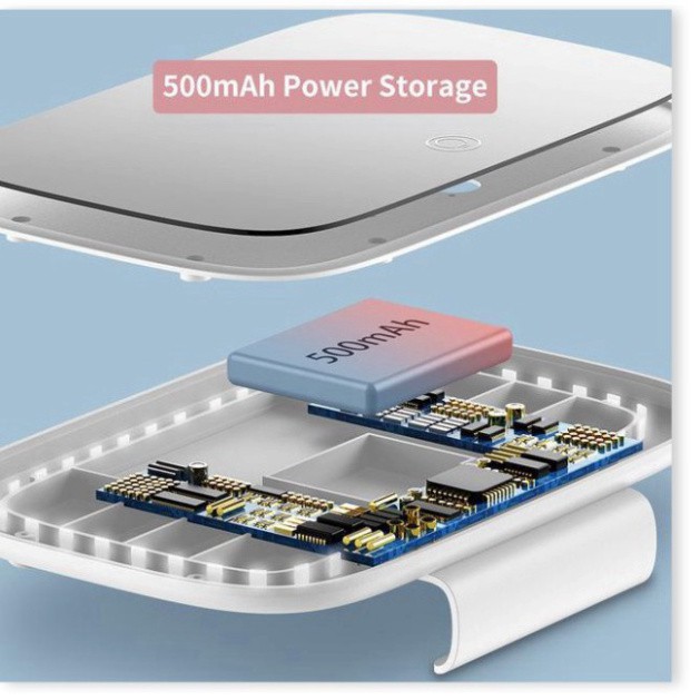 Gương Đa Năng 3 Trong 1 Với Đèn Led Siêu Sáng Có Thể Gắn Ở Tấm Chắn Nắng Ô Tô Và Kèm Túi Đựng Mỹ Phẩm Hàng Chính Hãng Baseus