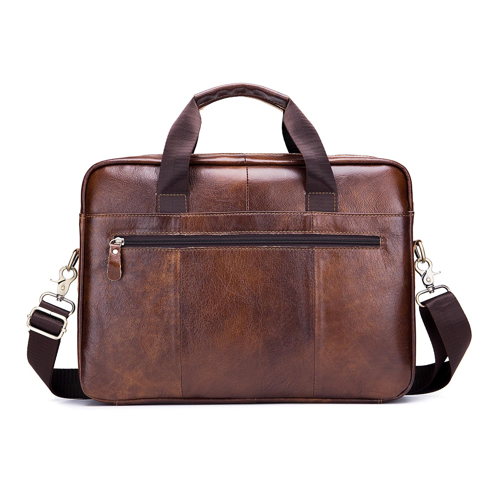 Men Leather Messenger Bag Satchel Bag Crossbody Shoulder Bag for Office School College Business Travel Bag