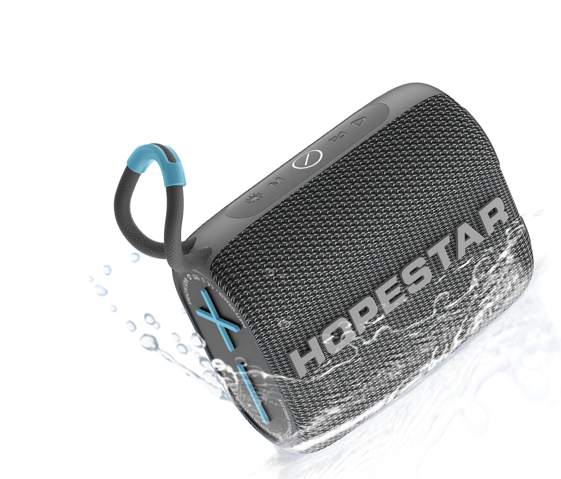 Hopestar H54 Loa Bluetooth Kết nối không dây di động Audio Audio Stereo Hỗ trợ Thẻ TF Mobile Phone Màu sắc phổ quát: Xám