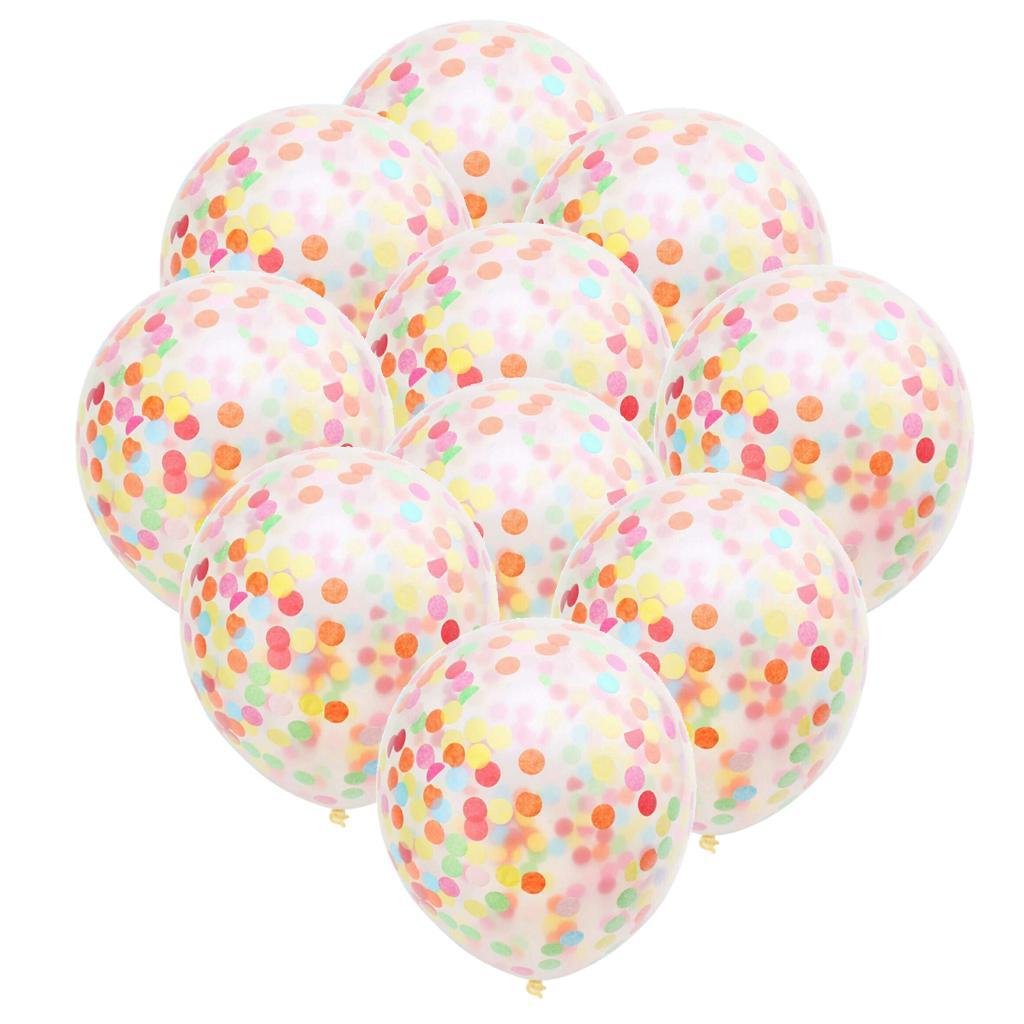 18'' Rainbow 10pcs Confetti Balloons Wedding Birthday Party Decor