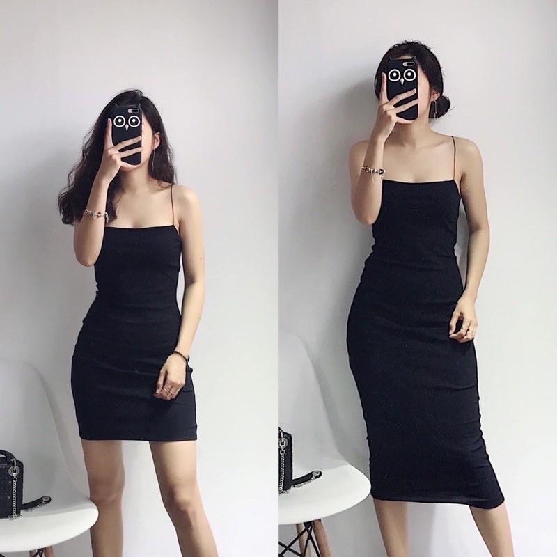 váy 2 dây body, váy 2 dây sợi bún