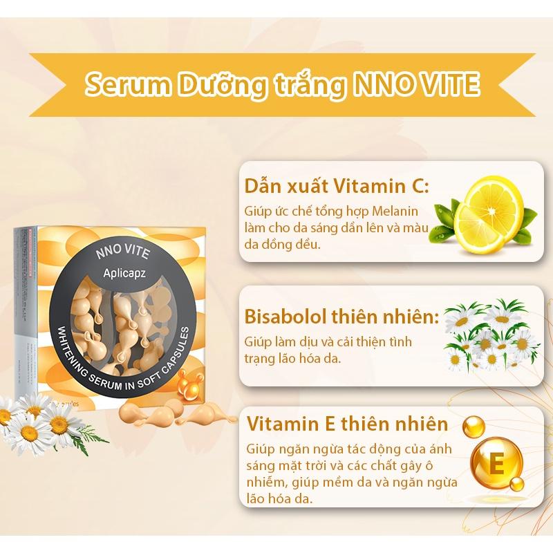 NNO &amp; NNO VITE - VIÊN DƯỠNG ẨM, DƯỠNG TRẮNG DA HỘP 30 VIÊN