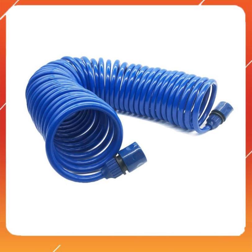 Bộ vòi xịt nước tưới cây đa năng 8 chế độ kèm dây tưới dạng lò xo co dãn 815814 loại 10m