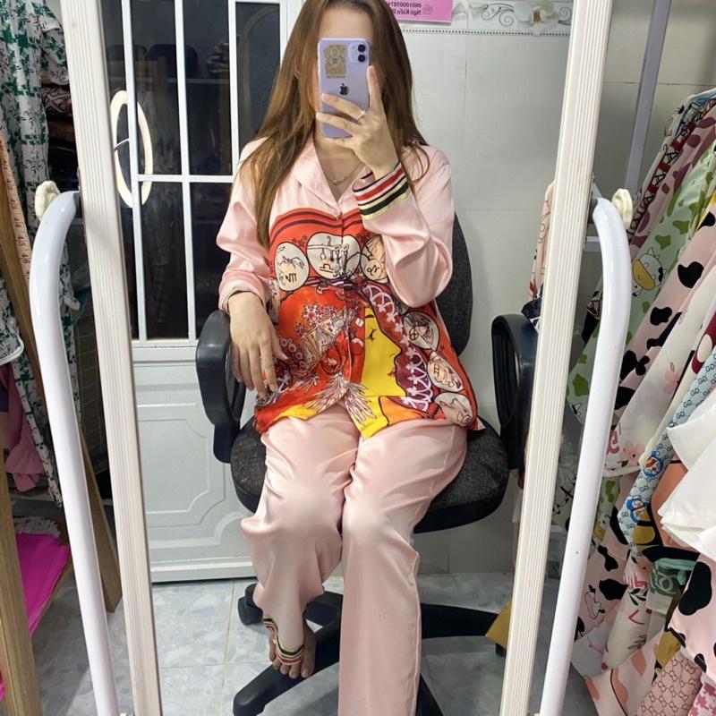 Đồ bộ mặc nhà tiểu thư chất lụa latin sara size dưới 60kg