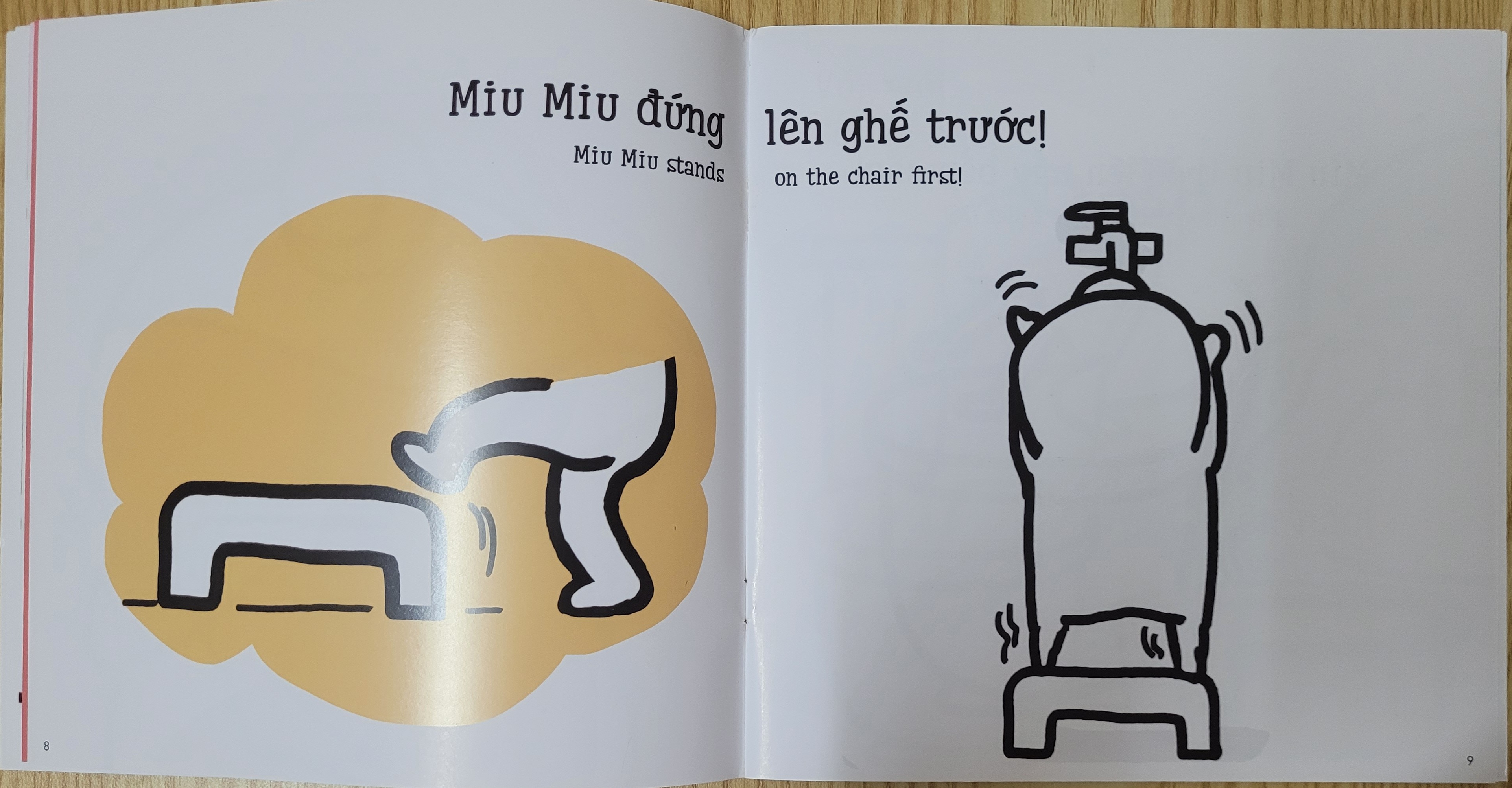 Sách Ehon Kĩ Năng Sống Miu Miu Tự Lập Phần 1 - Song Ngữ Anh - Việt (1-6 tuổi)