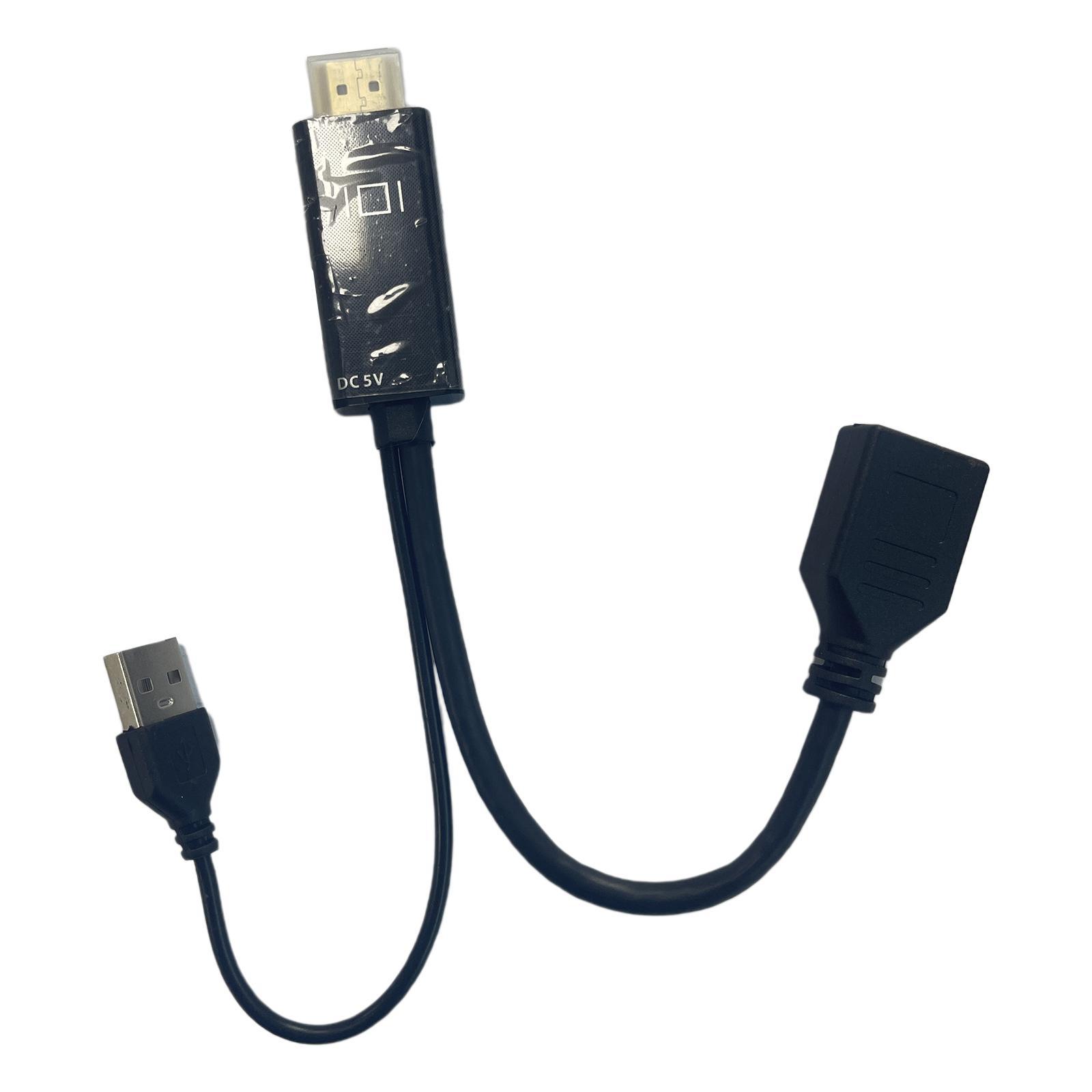 HDMI to DisplayPort Adapter Converter Cable Connector 1080P 4K with USB