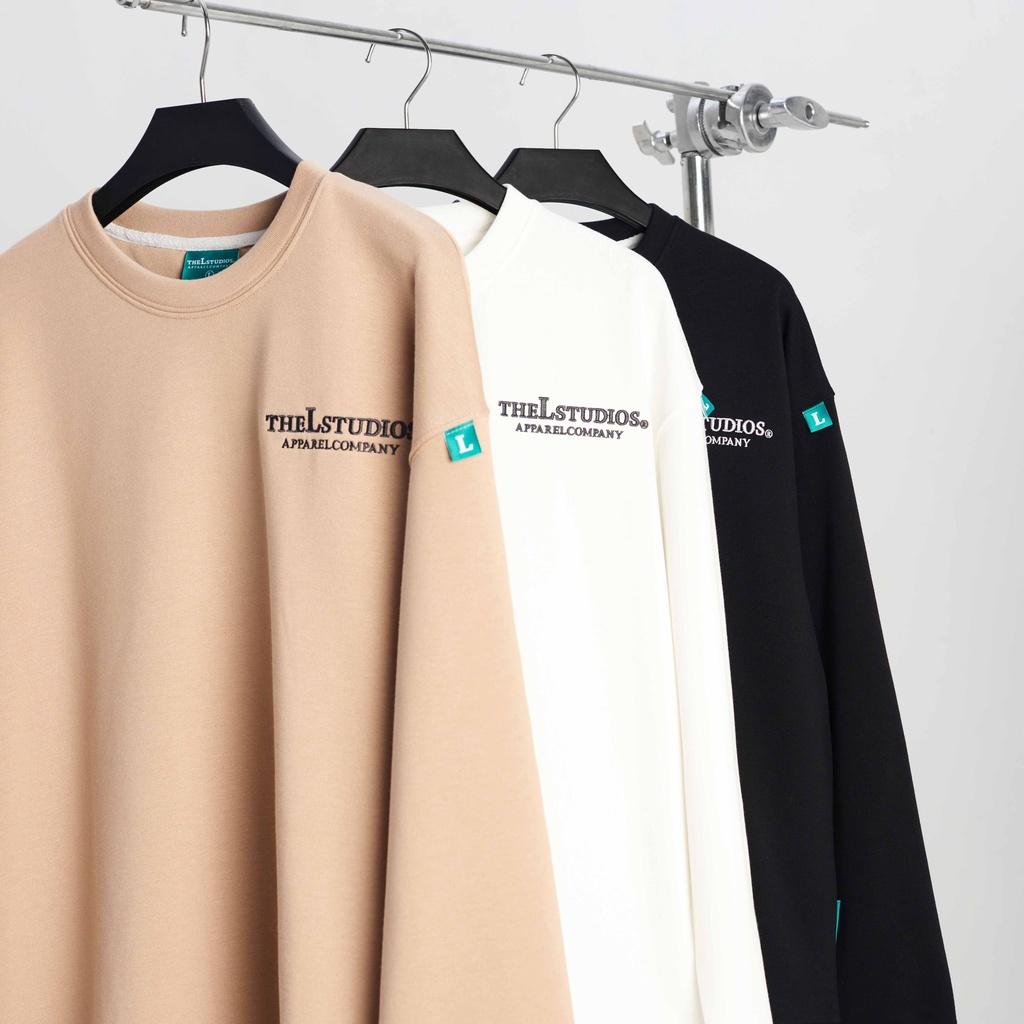 THELSTUDIOS - Áo Sweater Nỉ Basic Thêu Logo