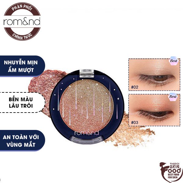 Phấn Nhũ Mắt Đơn Romand The Universe Glitter Eye Shadow 1.2g