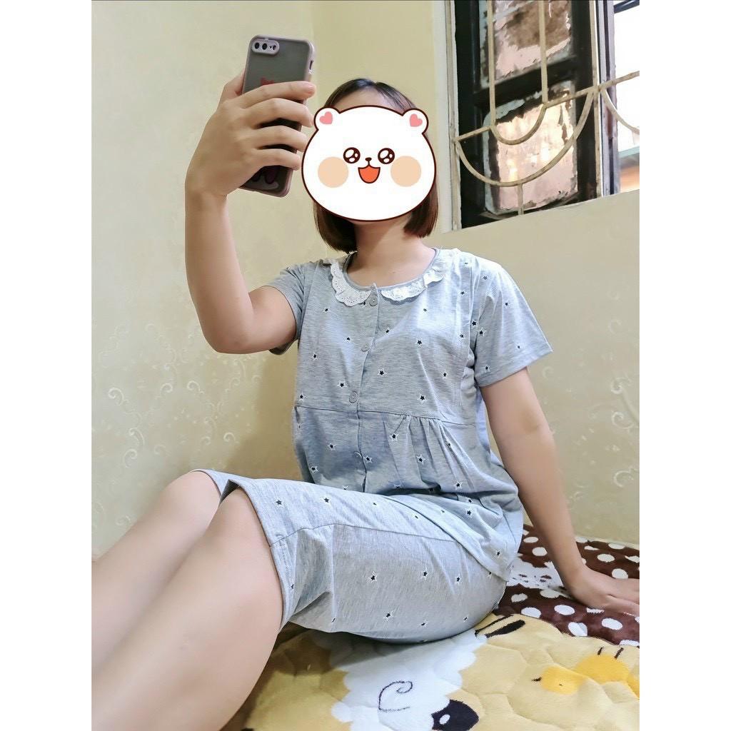 Bộ đồ bầu và sau sinh chất cotton 4 chiều co dãn, có khóa ty tiện lợi