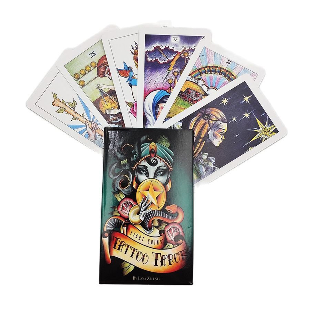 Bài Tarot Eight Coins Tattoo Tarot 82 Lá Bài Tặng Đá Thanh Tẩy