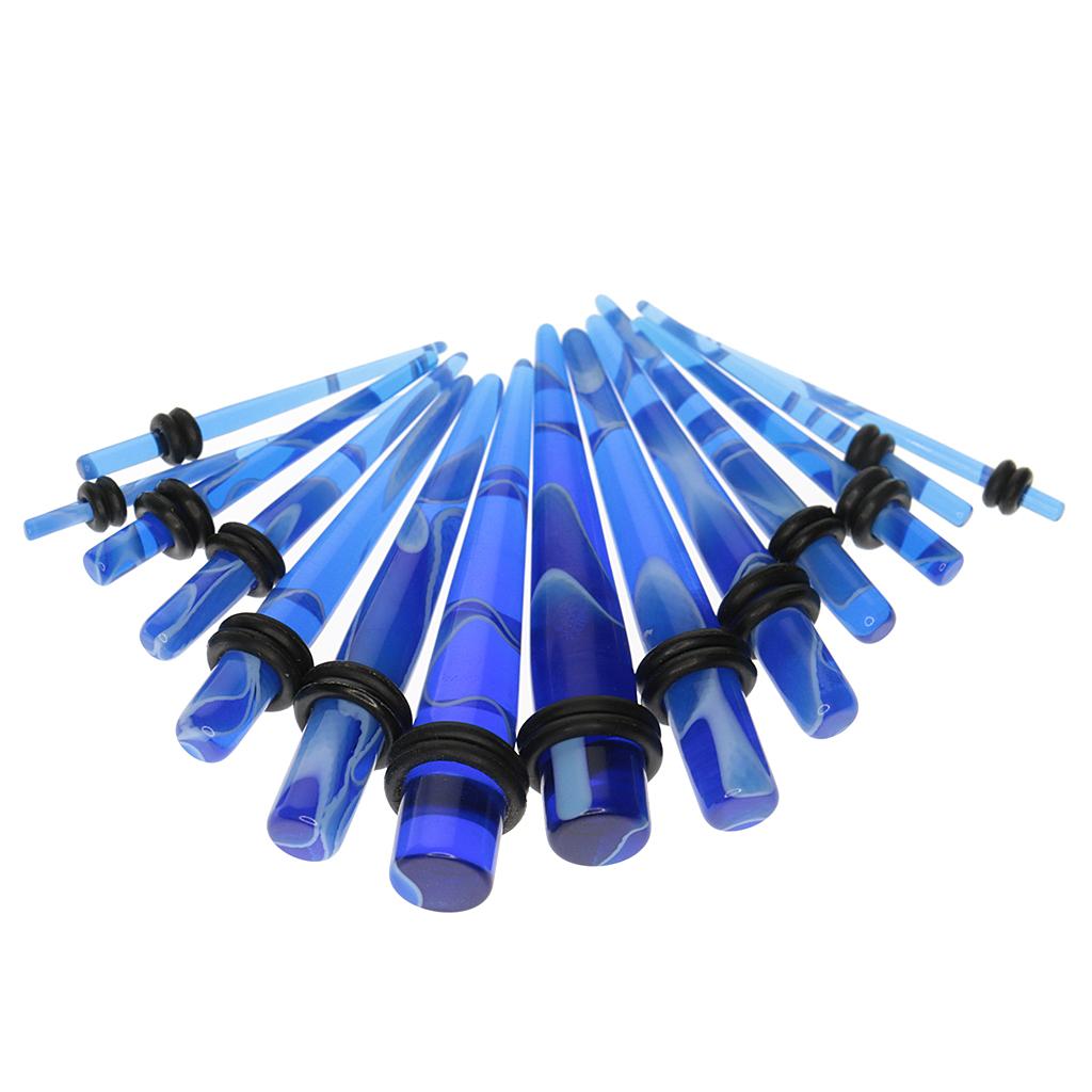 32PCS Ear Stretching Kit Acrylic Taper & Plug O-Ring Ear Piercing Expander