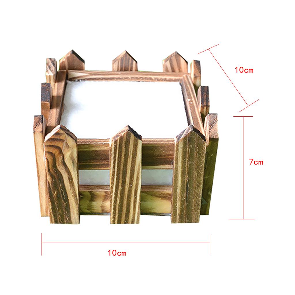 Vintage Wooden Flower Fence Storage for Home Garden Wedding Decor 10*10*7cm
