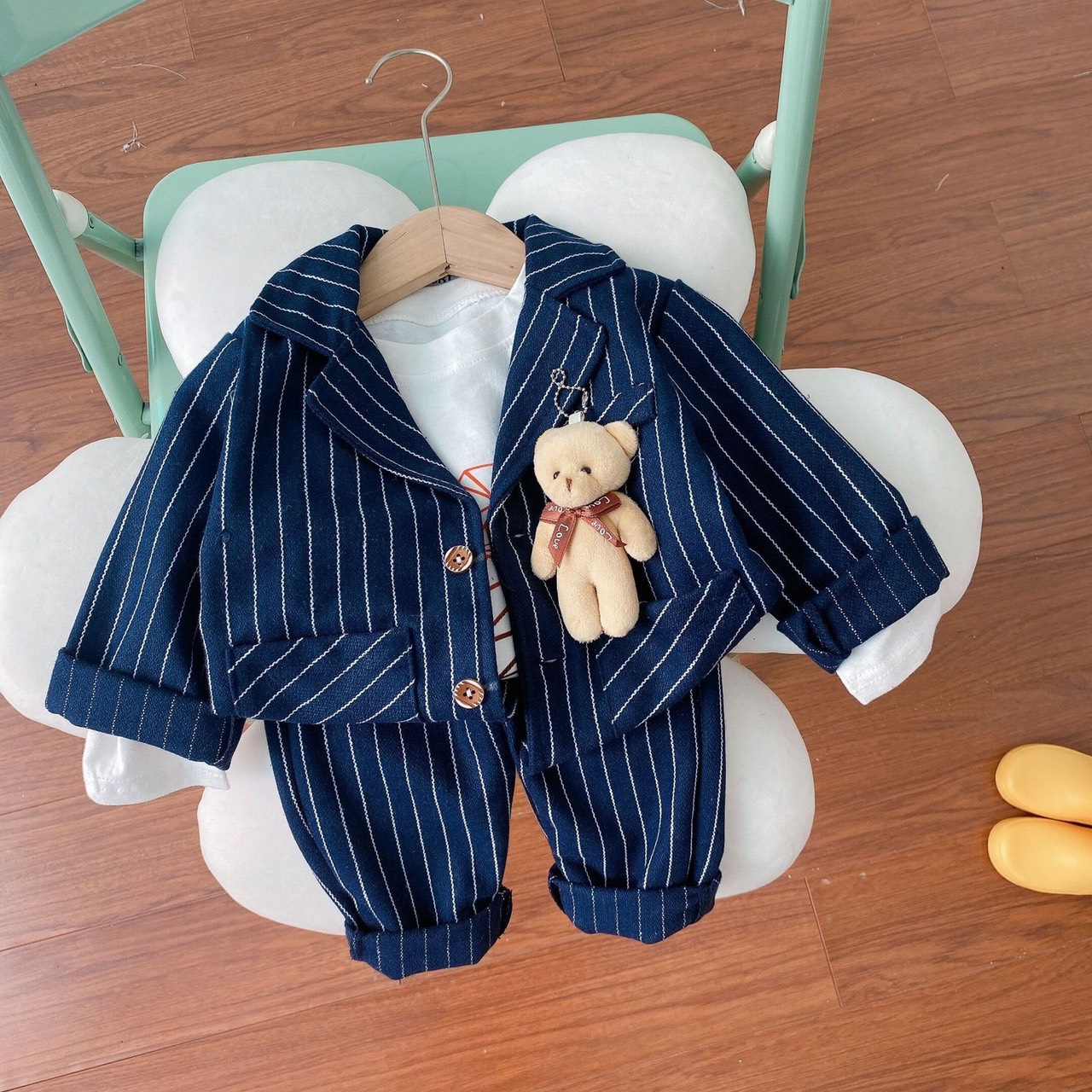 Bộ vest bé trai 3 món lịch lãm cho bé từ 1 - 3 tuổi