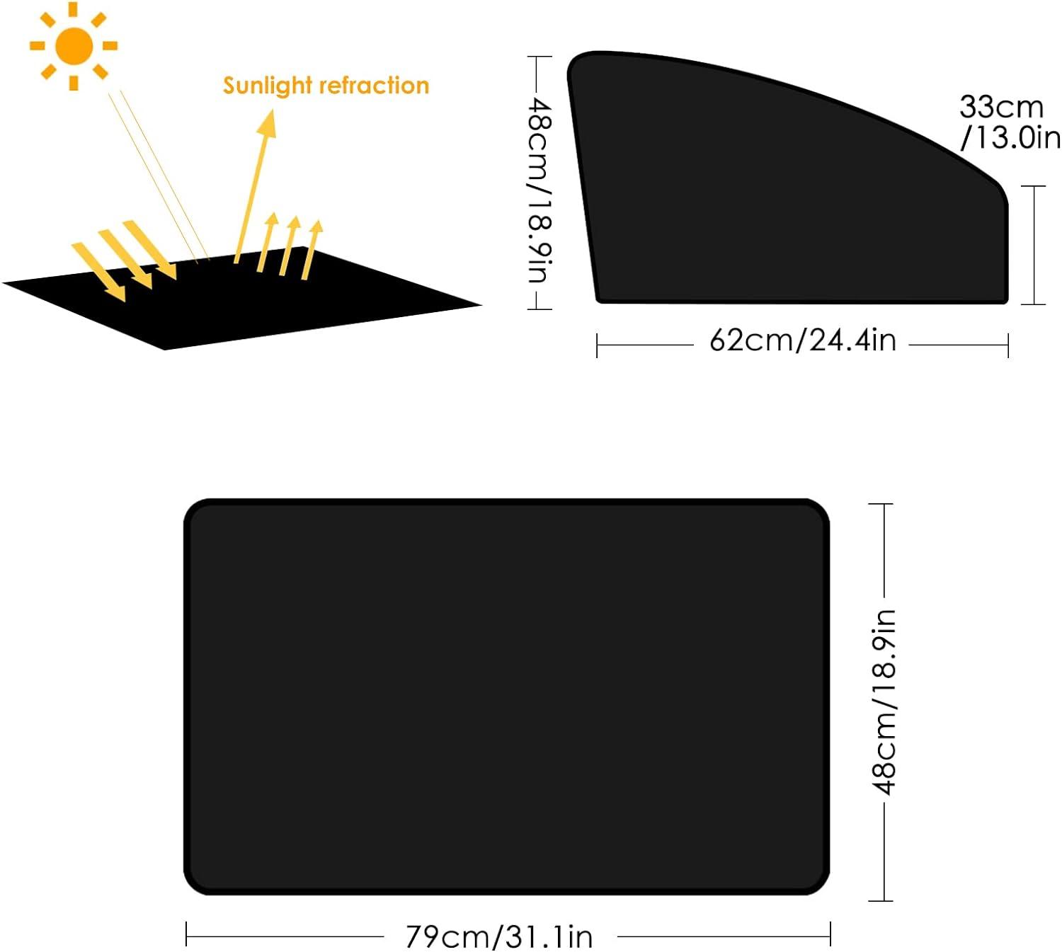 Xe 4 phòng đối mặt với xe hơi, rèm cửa xe, tấm che nắng từ tính cho cửa sổ bên xe